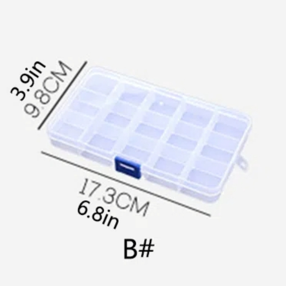 4 Pack of 15 Grid Storage Box,Jewelry Storage Box,Multi Compartment Box